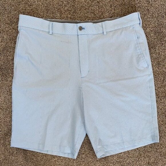 WALTER HAGAN Performance P11 Golf Shorts Light Blue Plaid Sz 40 - Picture 1 of 7